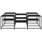 vidaXL Mesa de centro madera de ingeniería negro 121x121x40 cm vidaXL Mesa de centro madera de ingeniería negro 121x121x40 cm