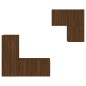 vidaXL Muebles de TV de pared 4 pzas madera de ingeniería marrón roble