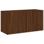vidaXL Muebles de TV de pared 4 pzas madera de ingeniería marrón roble