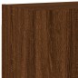 vidaXL Muebles de TV de pared 4 pzas madera de ingeniería marrón roble