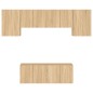 vidaXL Muebles de TV de pared 6 pzas madera de ingeniería roble Sonoma