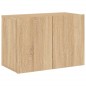 vidaXL Muebles de TV de pared 6 pzas madera de ingeniería roble Sonoma