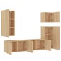 vidaXL Muebles de TV de pared 5 pzas madera de ingeniería roble Sonoma vidaXL Muebles de TV de pared 5 pzas madera de ingeniería roble Sonoma