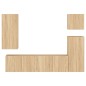 vidaXL Muebles de TV de pared 5 pzas madera de ingeniería roble Sonoma vidaXL Muebles de TV de pared 5 pzas madera de ingeniería roble Sonoma