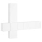 vidaXL Muebles de TV de pared 5 piezas madera de ingeniería blanco vidaXL Muebles de TV de pared 5 piezas madera de ingeniería blanco