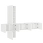 vidaXL Muebles de TV de pared 5 piezas madera de ingeniería blanco vidaXL Muebles de TV de pared 5 piezas madera de ingeniería blanco