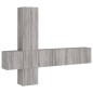 vidaXL Muebles de TV de pared 5 pzas madera de ingeniería gris Sonoma vidaXL Muebles de TV de pared 5 pzas madera de ingeniería gris Sonoma