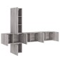 vidaXL Muebles de TV de pared 5 pzas madera de ingeniería gris Sonoma vidaXL Muebles de TV de pared 5 pzas madera de ingeniería gris Sonoma