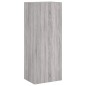 vidaXL Muebles de TV de pared 5 pzas madera de ingeniería gris Sonoma vidaXL Muebles de TV de pared 5 pzas madera de ingeniería gris Sonoma