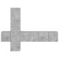 vidaXL Muebles de TV de pared 5 pzas madera ingeniería gris hormigón