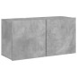 vidaXL Muebles de TV de pared 5 pzas madera ingeniería gris hormigón