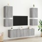 vidaXL Muebles de TV de pared 6 pzas madera de ingeniería gris Sonoma vidaXL Muebles de TV de pared 6 pzas madera de ingeniería gris Sonoma