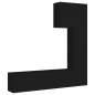 vidaXL Muebles de TV de pared 5 piezas madera de ingeniería negro