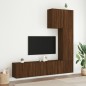 vidaXL Muebles de TV de pared 5 pzas madera de ingeniería marrón roble
