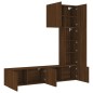 vidaXL Muebles de TV de pared 5 pzas madera de ingeniería marrón roble