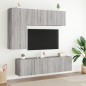 vidaXL Muebles de TV de pared 5 pzas madera de ingeniería gris Sonoma