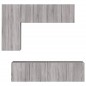 vidaXL Muebles de TV de pared 5 pzas madera de ingeniería gris Sonoma