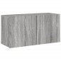 vidaXL Muebles de TV de pared 5 pzas madera de ingeniería gris Sonoma
