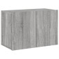 vidaXL Muebles de TV de pared 5 pzas madera de ingeniería gris Sonoma