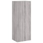 vidaXL Muebles de TV de pared 5 pzas madera de ingeniería gris Sonoma