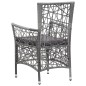 vidaXL Conjunto de comedor de jardín 9 piezas ratán sintético gris vidaXL Conjunto de comedor de jardín 9 piezas ratán sintético gris