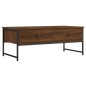 vidaXL Mesa de centro madera de ingeniería marrón roble 101x49x39,5 cm
