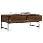 vidaXL Mesa de centro madera de ingeniería marrón roble 101x49x39,5 cm