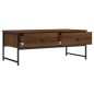 vidaXL Mesa de centro madera de ingeniería marrón roble 101x49x39,5 cm