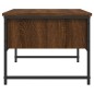 vidaXL Mesa de centro madera de ingeniería marrón roble 101x49x39,5 cm