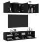 vidaXL Muebles de TV de pared 5 piezas madera de ingeniería negro vidaXL Muebles de TV de pared 5 piezas madera de ingeniería negro