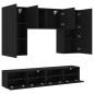 vidaXL Muebles de TV de pared 5 piezas madera de ingeniería negro vidaXL Muebles de TV de pared 5 piezas madera de ingeniería negro