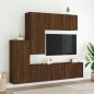 vidaXL Muebles de TV de pared 5 pzas madera de ingeniería marrón roble
