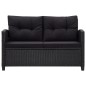 vidaXL Set de sofás de jardín 6 piezas y cojines ratán sintético negro vidaXL Set de sofás de jardín 6 piezas y cojines ratán sintético negro
