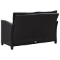 vidaXL Set de sofás de jardín 6 piezas y cojines ratán sintético negro vidaXL Set de sofás de jardín 6 piezas y cojines ratán sintético negro
