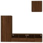 vidaXL Muebles de TV de pared 4 pzas madera de ingeniería marrón roble