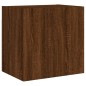 vidaXL Muebles de TV de pared 4 pzas madera de ingeniería marrón roble
