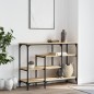 vidaXL Mesa consola con estantes roble Sonoma 100x35x75 cm vidaXL Mesa consola con estantes roble Sonoma 100x35x75 cm