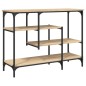vidaXL Mesa consola con estantes roble Sonoma 100x35x75 cm vidaXL Mesa consola con estantes roble Sonoma 100x35x75 cm