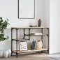 vidaXL Mesa consola con estantes roble Sonoma 100x35x75 cm vidaXL Mesa consola con estantes roble Sonoma 100x35x75 cm