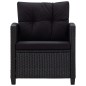 vidaXL Set de sofás de jardín 6 piezas y cojines ratán sintético negro vidaXL Set de sofás de jardín 6 piezas y cojines ratán sintético negro