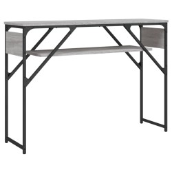 vidaXL Mesa consola estante madera ingeniería Sonoma gris 105x30x75 cm
