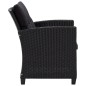 vidaXL Set de sofás de jardín 6 piezas y cojines ratán sintético negro vidaXL Set de sofás de jardín 6 piezas y cojines ratán sintético negro