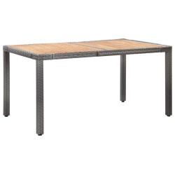 vidaXL Set de comedor de jardín 7 pzas y cojines ratán sintético gris