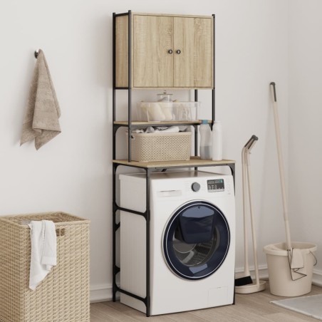 vidaXL Armario de lavadora color roble Sonoma 68x48,5x194 cm