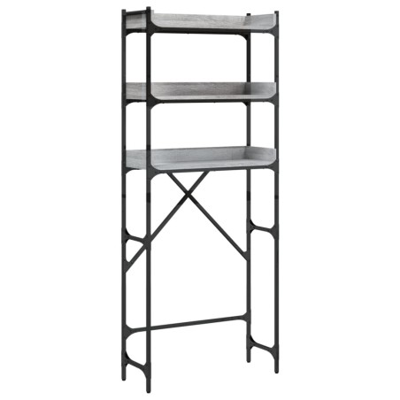 vidaXL Estantería lavadora madera ingeniería gris Sonoma 67x25x163 cm