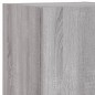 vidaXL Muebles TV pared con LED 5 pzas madera ingeniería gris Sonoma