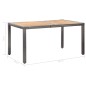 vidaXL Set de comedor de jardín 7 pzas y cojines ratán sintético gris vidaXL Set de comedor de jardín 7 pzas y cojines ratán sintético gris