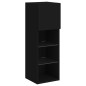 vidaXL Muebles de TV de pared con LED 6 pzas madera ingeniería negro vidaXL Muebles de TV de pared con LED 6 pzas madera ingeniería negro