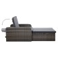 vidaXL Set de muebles de jardín 2 pzas y cojines ratán sintético gris vidaXL Set de muebles de jardín 2 pzas y cojines ratán sintético gris