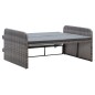 vidaXL Set de muebles de jardín 2 pzas y cojines ratán sintético gris vidaXL Set de muebles de jardín 2 pzas y cojines ratán sintético gris
